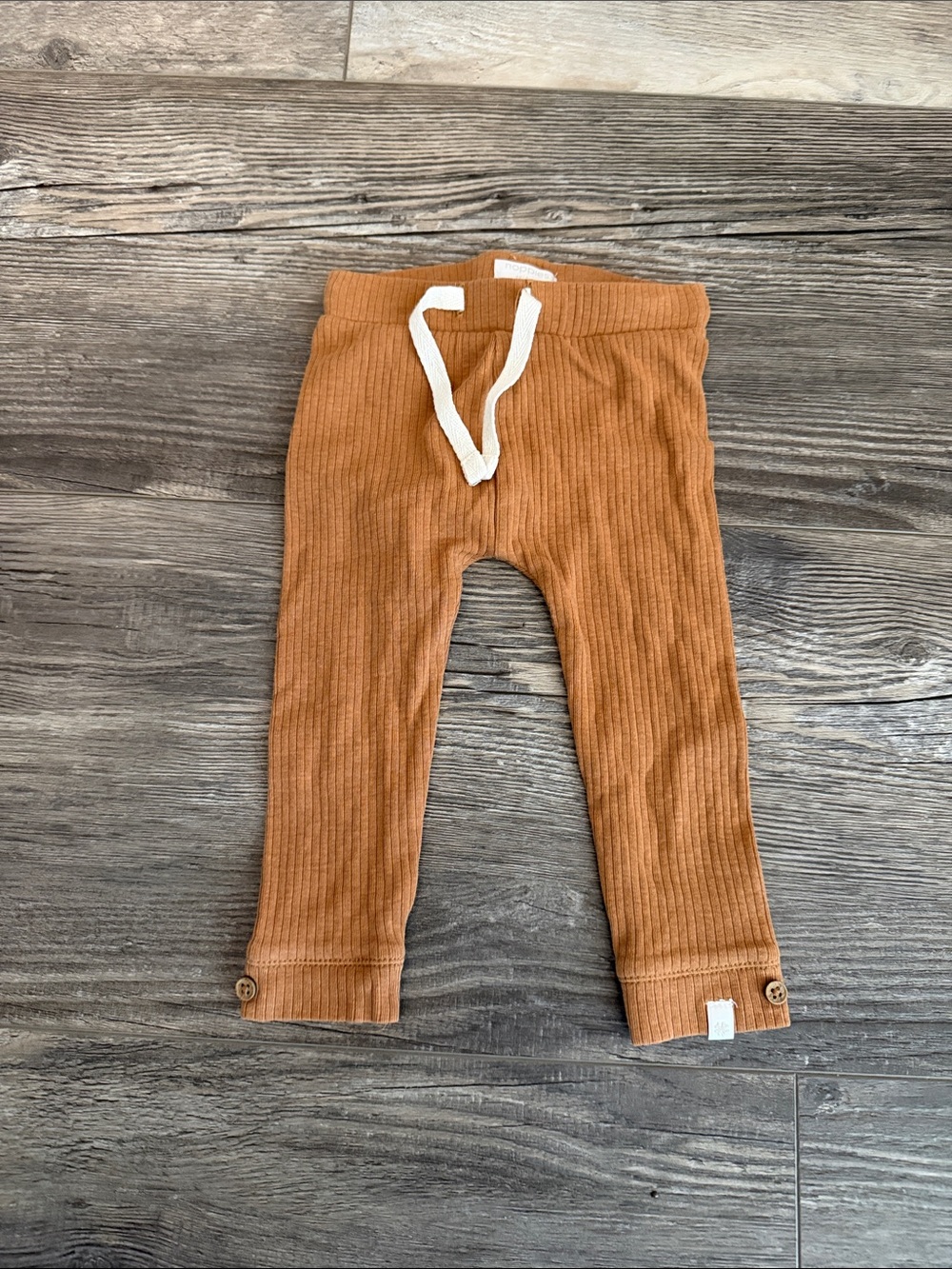 Noppies Kids Ribbed Drawstring Bottoms in Rust